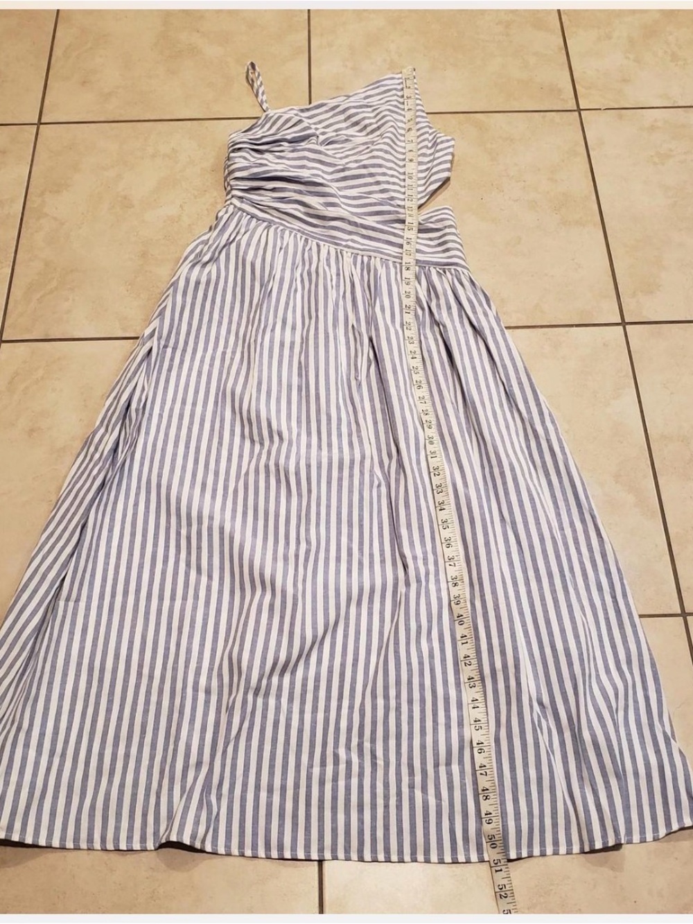 Commense Striped Cut-Out Asymmetric Cami Maxi Dress - Picture 7 of 7